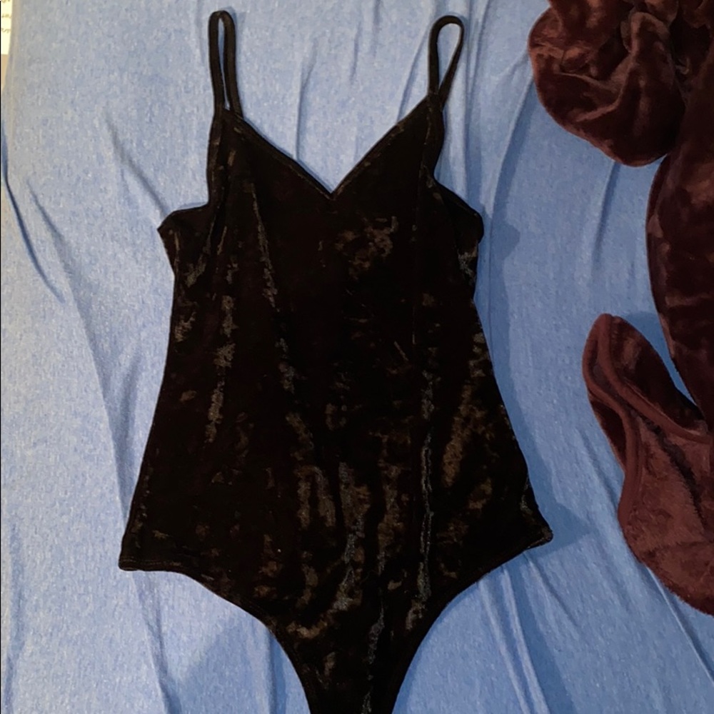 Velvet tank bodysuit